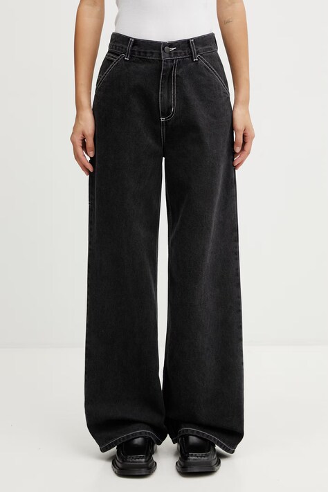 Carhartt WIP W' Jens Pant jeansy relaxed fit damskie czarne I036599.8906