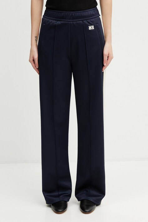 Wales Bonner Anthem spodnie dresowe damskie granatowe high waist WS26JE14.JE10.503