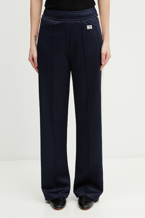 Wales Bonner Anthem spodnie dresowe damskie granatowe high waist WS26JE14.JE10.503