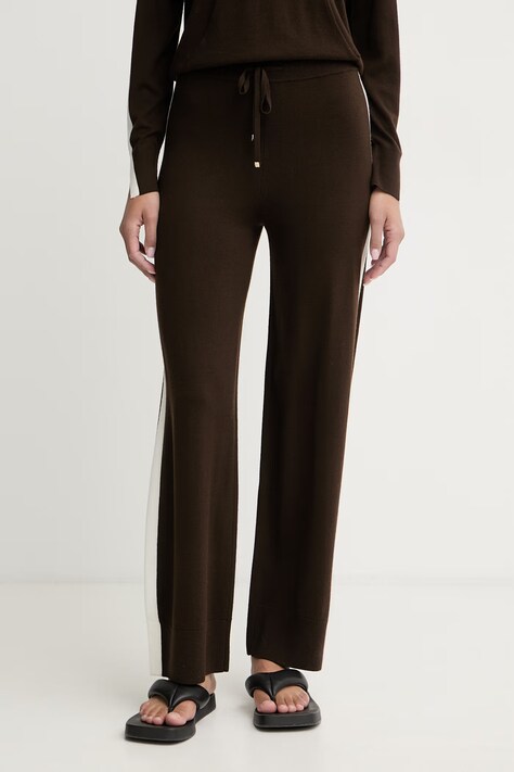 From Future spodnie dresowe damskie wełniane brązowe WJO03681