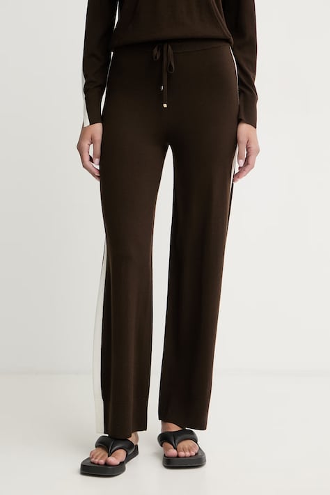 From Future spodnie dresowe damskie wełniane brązowe WJO03681