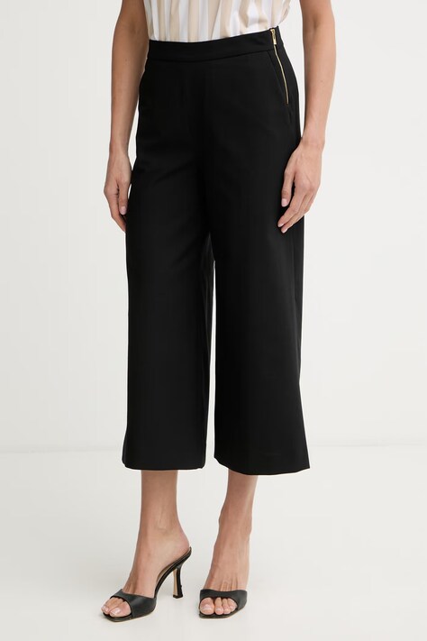 Morgan spodnie wide leg damskie czarne PAVO.F