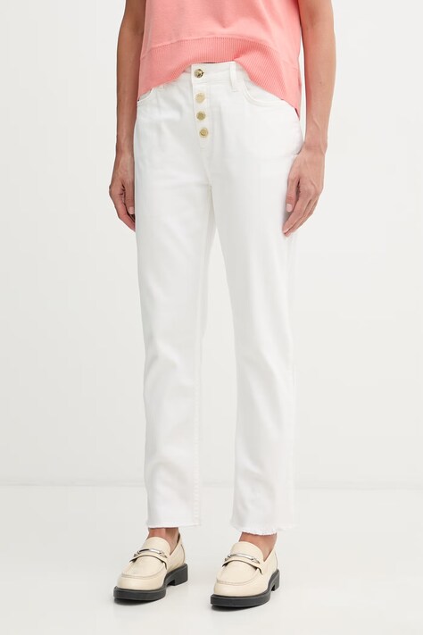 Lola Casademunt spodnie straight damskie jeansowe beżowe high waist LS2614044