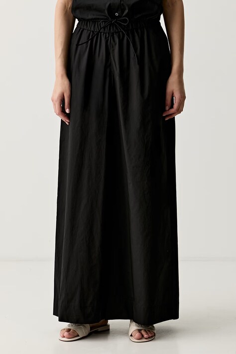 United Colors of Benetton nohavice palazzo dámske bavlnené čierne high waist 4MBJDF0C1