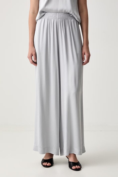 ViCOLO spodnie palazzo damskie z wiskozy szare high waist TAB0082