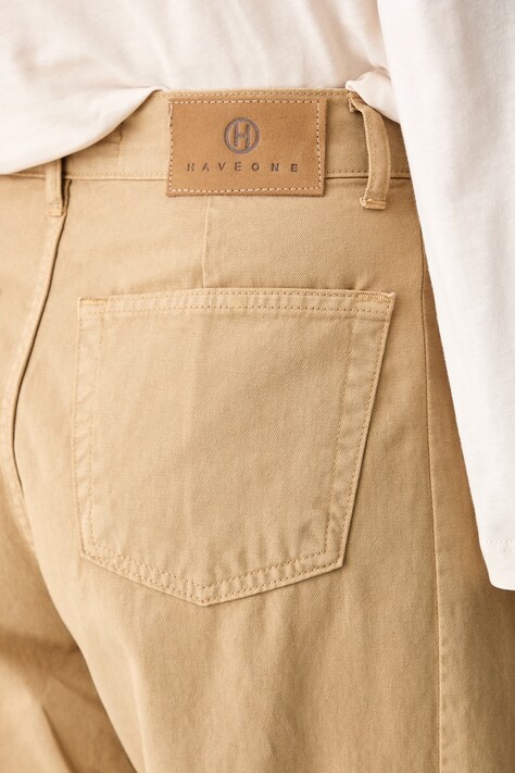 Haveone джинси relaxed fit жіночі — SS26-SPDZYF, бежевий — фото 4