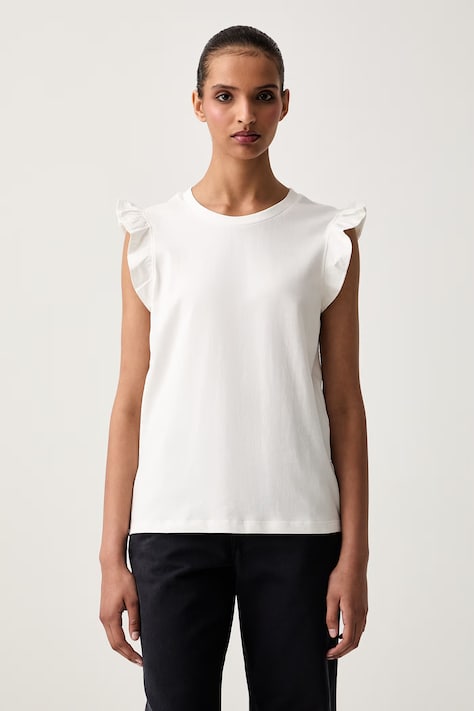 Marc O'Polo T-shirt damski bawełniany biały 5000008192