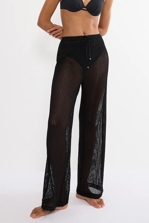 Triumph spodnie plażowe damskie Beach MyWear czarne 10226465
