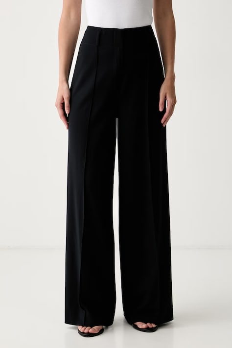 DKNY spodnie garniturowe damskie granatowe high waist