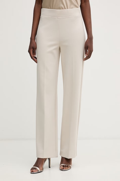 Joseph Ribkoff spodnie straight damskie z wiskozą beżowe high waist 253297