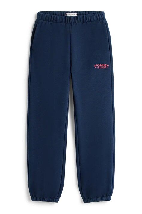Tommy Hilfiger spodnie dresowe dziecięce kolor granatowy z nadrukiem KG0KG08981
