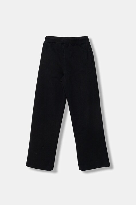 Guess spodnie dresowe bawełniane dziecięce kolor czarny gładkie J6RB01 KAD74