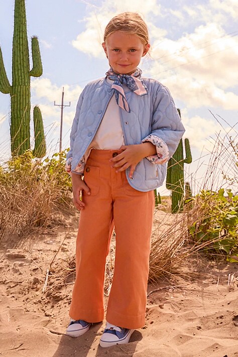 Mayoral spodnie bawełniane dziecięce kolor pomarańczowy wzorzyste 3587