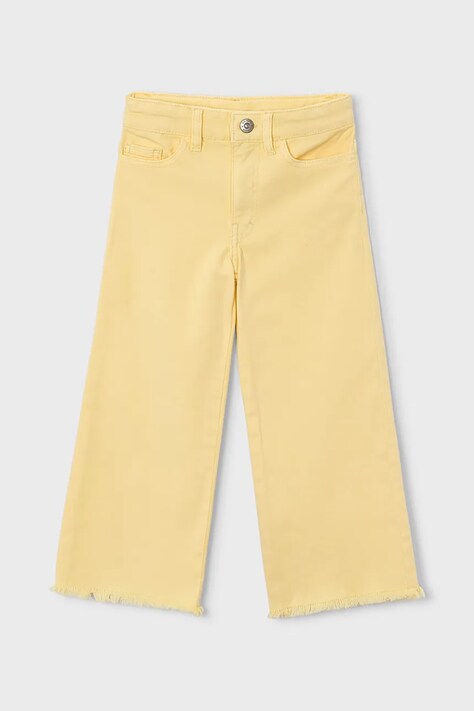 Detské nohavice Mayoral žltá farba, jednofarebné, 3588
