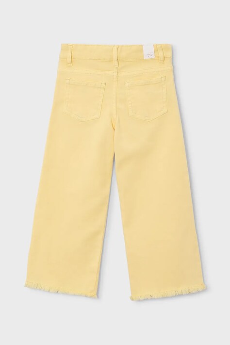 Mayoral spodnie dziecięce kolor żółty gładkie 3588