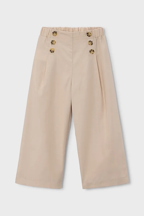 Mayoral pantaloni cu amestec de in pentru copii culoarea verde, uni, 3589