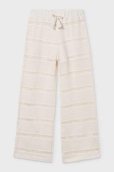 Mayoral spodnie dziecięce kolor beżowy wzorzyste 6550