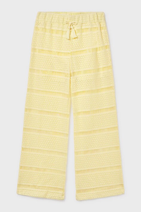 Mayoral spodnie dziecięce kolor żółty wzorzyste 6550