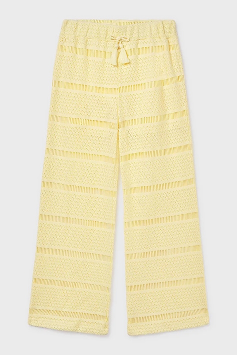 Mayoral spodnie dziecięce kolor żółty wzorzyste 6550
