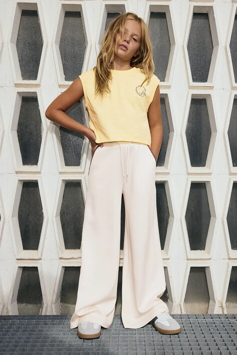 Mayoral spodnie dresowe dziecięce kolor beżowy gładkie 6555