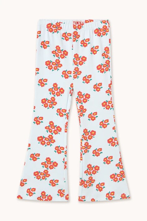 Дитячі штани Tinycottons BLOSSOMS RIB PANT — SS26-SPG015, білий — фото 2