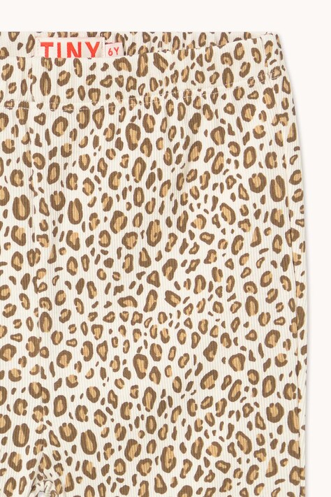Дитячі штани Tinycottons ANIMAL PRINT RIB PANT — SS26-SPG016, бежевий — фото 3