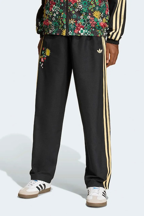 Detské tepláky adidas Originals LIBERTY čierna farba, s nášivkou, KD5946