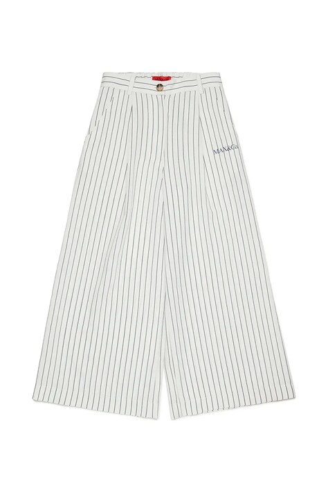 Max&Co. spodnie dziecięce z wiskozą MAXP47F TROUSERS białe MX0307
