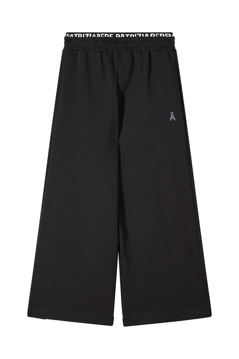 Παιδικό βαμβακερό παντελόνι Patrizia Pepe J409 χρώμα: μαύρο, 7P0419