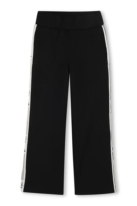 Karl Lagerfeld spodnie dresowe dziecięce kolor czarny z aplikacją Z31122