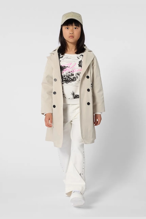 Dětské kalhoty Karl Lagerfeld bílá barva, Z31127