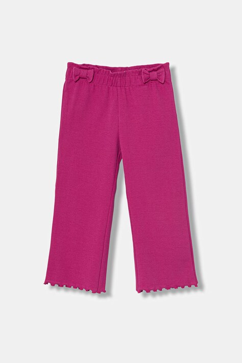 Guess spodnie dresowe damskie bawełniane z elastanem różowe regular waist K6GB03 KF384