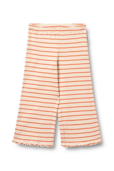 Wheat spodnie dziecięce bawełniane pomarańczowe regular waist 0865-106-GOTS