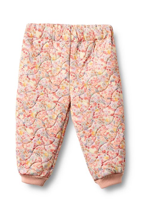 Wheat spodnie niemowlęce różowe regular waist 8580-978R GRS