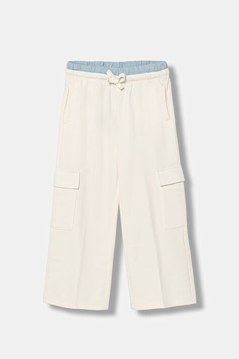 United Colors of Benetton teplákové nohavice detské béžové high waist 36EKCF06X