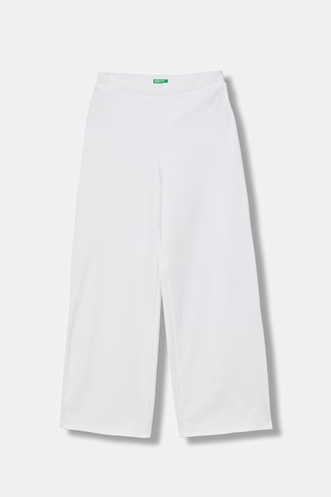 United Colors of Benetton teplákové nohavice detské biele high waist 46D6CE04C