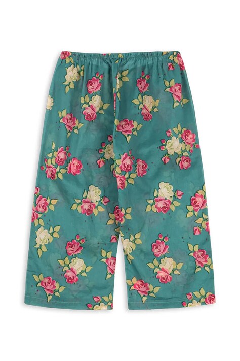 Konges Sløjd штани дитячі бавовняні VIOLA FRILL PANTS GOTS — SS26-SPG04I, зелений — фото 3