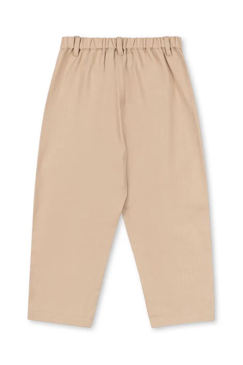 Konges Sløjd spodnie bawełniane dziecięce FRANKIE PANTS GOTS kolor beżowy gładkie KS104301