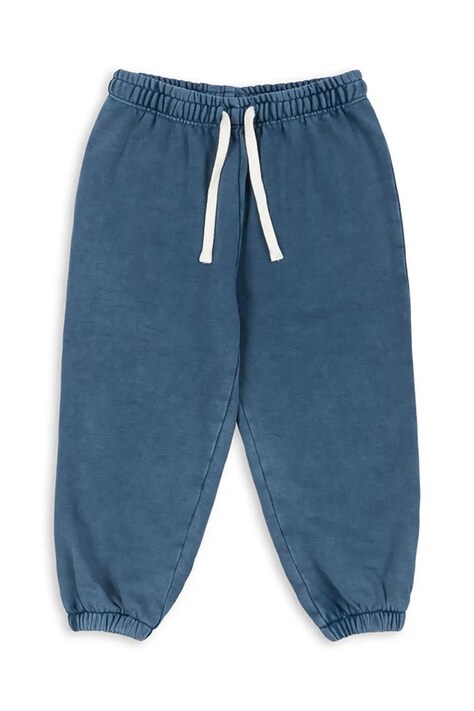Konges Sløjd spodnie dresowe dziecięce z bawełną LOU WASHED SWEAT PANTS OCS kolor niebieski gładkie KS104347