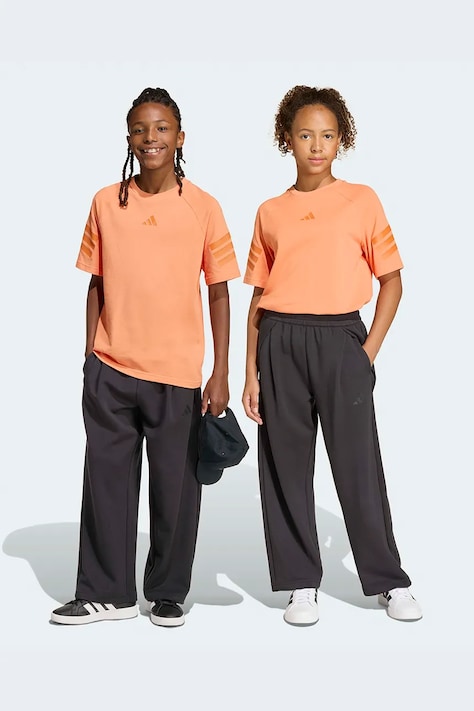 Детские спортивные штаны adidas цвет чёрный с принтом KS0145