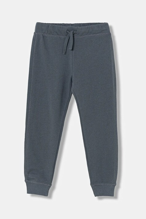 United Colors of Benetton spodnie dresowe bawełniane dziecięce kolor szary gładkie 3J68CF058