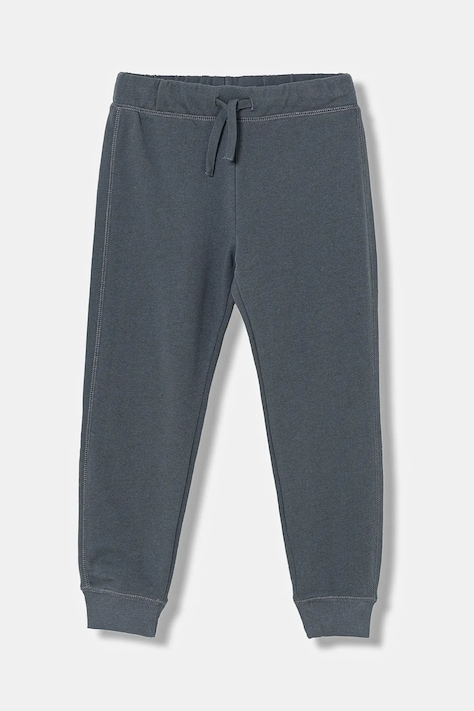 United Colors of Benetton spodnie dresowe bawełniane dziecięce kolor szary gładkie 3J68CF058