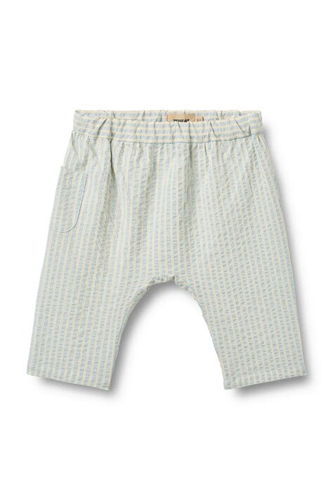 Wheat spodnie niemowlęce bawełniane niebieskie 6737-430-GOTS