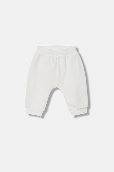 United Colors of Benetton spodnie dresowe dziecięce bawełniane z elastanem beżowe 35FNAF02K