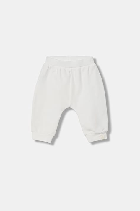 United Colors of Benetton spodnie dresowe dziecięce bawełniane z elastanem beżowe 35FNAF02K