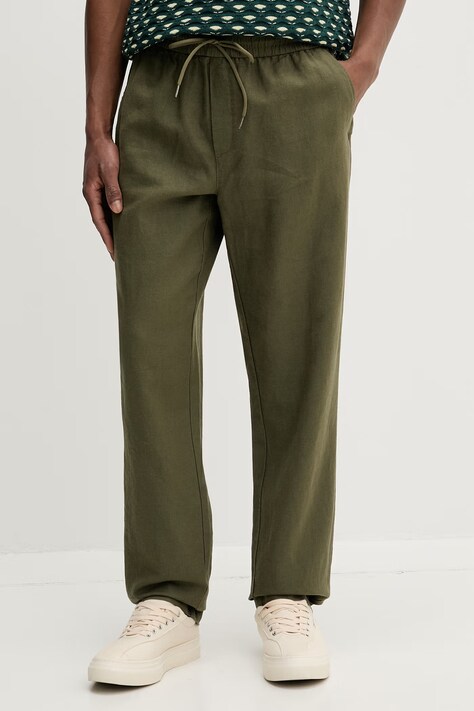 Les Deux spodnie męskie Patrick zielone regular waist 1001339