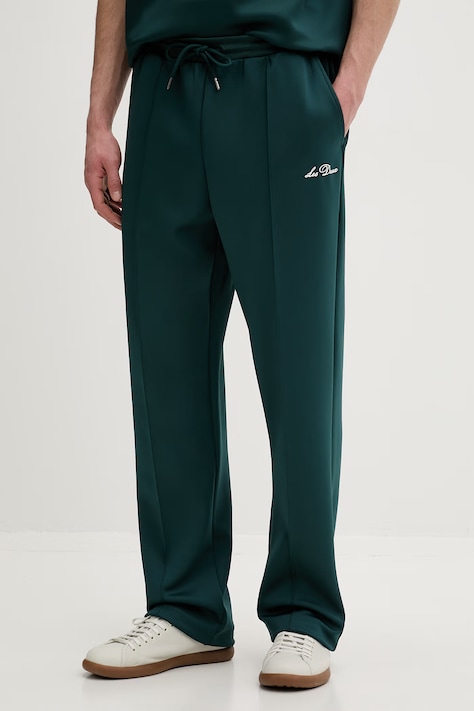 Les Deux spodnie dresowe męskie Ballier zielone high waist 1001356