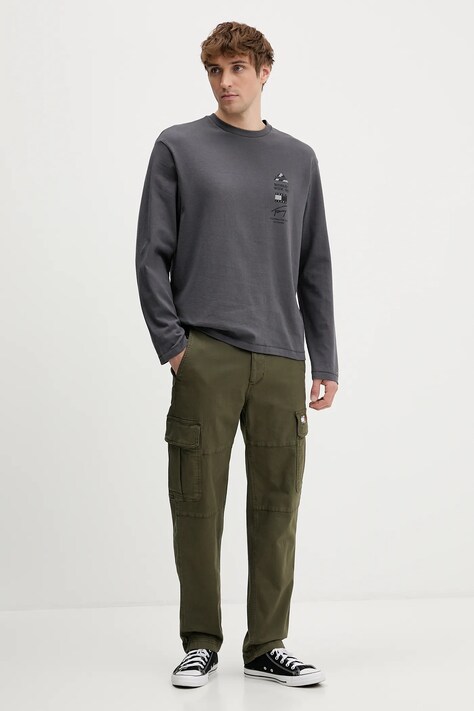 Tommy Jeans spodnie męskie kolor zielony w fasonie cargo DM0DM22651