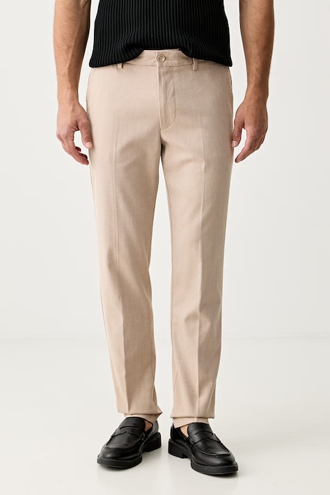 BOSS pantaloni slim fit pentru bărbați cu bumbac H-Kaiton1 bej regular waist 50553813