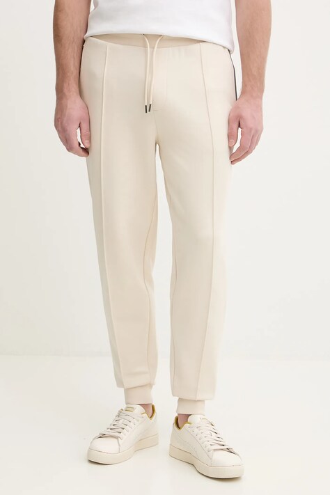 BOSS spodnie dresowe Sense Pants męskie kolor beżowy gładkie 50557197